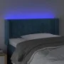 Cabecero con LED de terciopelo azul oscuro 83x16x78/88 cm de vidaXL, Cabeceros y pies de cama - Ref: Foro24-3123508, Precio: ...