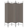 Biombo divisor de 5 paneles de tela gris antracita 200x200 cm de vidaXL, Divisores de ambientes - Ref: Foro24-350156, Precio:...