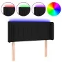 Black fabric headboard with LED 103x16x78/88 cm by vidaXL, Headboards and footboards - Ref: Foro24-3123466, Price: 45,45 €, D...
