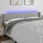 Light gray fabric headboard with LED 183x16x78/88 cm by vidaXL, Headboards and footboards - Ref: Foro24-3123488, Price: 69,62...