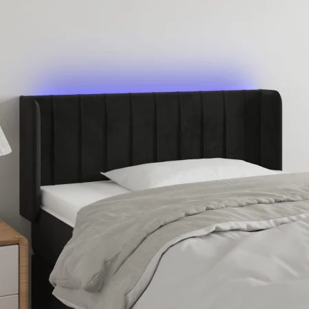 Black velvet headboard with LED 103x16x78/88 cm by vidaXL, Headboards and footboards - Ref: Foro24-3123518, Price: 61,29 €, D...