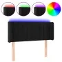 Black velvet headboard with LED 103x16x78/88 cm by vidaXL, Headboards and footboards - Ref: Foro24-3123518, Price: 61,29 €, D...