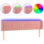 Cabecero con LED de terciopelo rosa 163x16x78/88 cm de vidaXL, Cabeceros y pies de cama - Ref: Foro24-3123533, Precio: 72,71 ...
