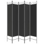 Biombo divisor de 5 paneles de tela negro 200x200 cm de vidaXL, Divisores de ambientes - Ref: Foro24-350157, Precio: 55,31 €,...