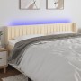 Cabecero con LED de tela crema 183x16x78/88 cm de vidaXL, Cabeceros y pies de cama - Ref: Foro24-3123493, Precio: 88,67 €, De...