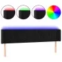 Kopfteil aus schwarzem Samt mit LED 183x16x78/88 cm von vidaXL, Kopf- und Fußteile - Ref: Foro24-3123536, Preis: 88,37 €, Rab...