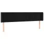 Black velvet headboard with LED 183x16x78/88 cm by vidaXL, Headboards and footboards - Ref: Foro24-3123536, Price: 88,37 €, D...