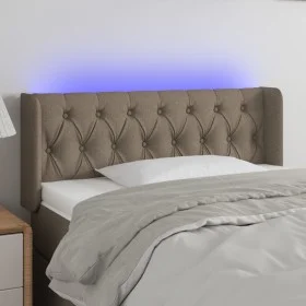 Headboard with LED in taupe gray fabric 93x16x78/88 cm by vidaXL, Headboards and footboards - Ref: Foro24-3123558, Price: 58,...