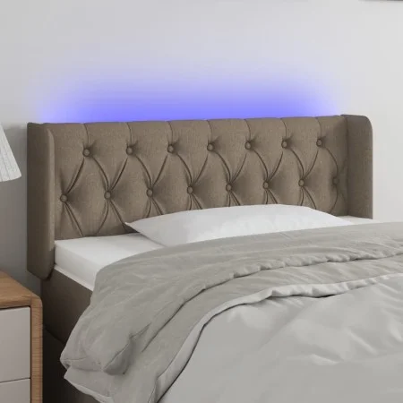 Headboard with LED in taupe gray fabric 93x16x78/88 cm by vidaXL, Headboards and footboards - Ref: Foro24-3123558, Price: 58,...