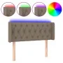 Headboard with LED in taupe gray fabric 93x16x78/88 cm by vidaXL, Headboards and footboards - Ref: Foro24-3123558, Price: 58,...