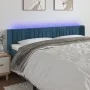 Dark blue velvet LED headboard 183x16x78/88 cm by vidaXL, Headboards and footboards - Ref: Foro24-3123538, Price: 85,93 €, Di...