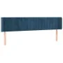 Dark blue velvet LED headboard 183x16x78/88 cm by vidaXL, Headboards and footboards - Ref: Foro24-3123538, Price: 85,93 €, Di...