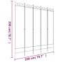 Biombo divisor de 5 paneles de tela negro 200x200 cm de vidaXL, Divisores de ambientes - Ref: Foro24-350157, Precio: 55,31 €,...