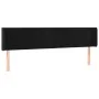 Black velvet headboard with LED 203x16x78/88 cm by vidaXL, Headboards and footboards - Ref: Foro24-3123542, Price: 75,43 €, D...