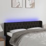 Cabecero con LED de tela negro 163x16x78/88 cm de vidaXL, Cabeceros y pies de cama - Ref: Foro24-3123580, Precio: 85,61 €, De...