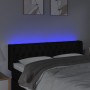 Cabecero con LED de tela negro 163x16x78/88 cm de vidaXL, Cabeceros y pies de cama - Ref: Foro24-3123580, Precio: 85,61 €, De...