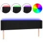 Black fabric headboard with LED 183x16x78/88 cm by vidaXL, Headboards and footboards - Ref: Foro24-3123490, Price: 70,92 €, D...