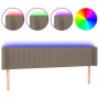 Cabecero con LED de tela gris taupe 183x16x78/88 cm de vidaXL, Cabeceros y pies de cama - Ref: Foro24-3123492, Precio: 80,16 ...
