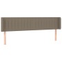 Cabecero con LED de tela gris taupe 183x16x78/88 cm de vidaXL, Cabeceros y pies de cama - Ref: Foro24-3123492, Precio: 80,16 ...