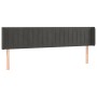 Cabecero con LED de terciopelo gris oscuro 183x16x78/88 cm de vidaXL, Cabeceros y pies de cama - Ref: Foro24-3123535, Precio:...