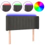 Cabecero con LED de terciopelo gris oscuro 103x16x78/88 cm de vidaXL, Cabeceros y pies de cama - Ref: Foro24-3123517, Precio:...