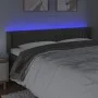 Dunkelgraues Samtkopfteil mit LED 163x16x78/88 cm von vidaXL, Kopf- und Fußteile - Ref: Foro24-3123529, Preis: 75,93 €, Rabat...