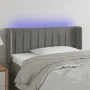 Hellgraues Samtkopfteil mit LED 93x16x78/88 cm von vidaXL, Kopf- und Fußteile - Ref: Foro24-3123510, Preis: 62,51 €, Rabatt: %