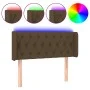 Dark brown fabric headboard with LED 103x16x78/88 cm by vidaXL, Headboards and footboards - Ref: Foro24-3123565, Price: 63,74...