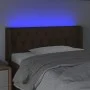 Dark brown fabric headboard with LED 103x16x78/88 cm by vidaXL, Headboards and footboards - Ref: Foro24-3123565, Price: 63,74...