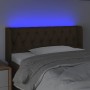 Cabecero con LED de tela marrón oscuro 93x16x78/88 cm de vidaXL, Cabeceros y pies de cama - Ref: Foro24-3123557, Precio: 59,4...
