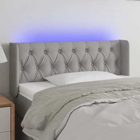 Light gray fabric headboard with LED 103x16x78/88 cm by vidaXL, Headboards and footboards - Ref: Foro24-3123562, Price: 56,89...