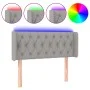 Light gray fabric headboard with LED 103x16x78/88 cm by vidaXL, Headboards and footboards - Ref: Foro24-3123562, Price: 56,89...