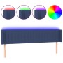 Cabecero con LED de tela azul 183x16x78/88 cm de vidaXL, Cabeceros y pies de cama - Ref: Foro24-3123494, Precio: 74,80 €, Des...
