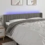 Light gray velvet headboard with LED 183x16x78/88 cm by vidaXL, Headboards and footboards - Ref: Foro24-3123534, Price: 78,00...