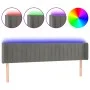 Light gray velvet headboard with LED 183x16x78/88 cm by vidaXL, Headboards and footboards - Ref: Foro24-3123534, Price: 78,00...