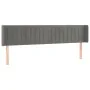 Light gray velvet headboard with LED 183x16x78/88 cm by vidaXL, Headboards and footboards - Ref: Foro24-3123534, Price: 78,00...