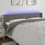 Hellgraues Samtkopfteil mit LED 203x16x78/88 cm von vidaXL, Kopf- und Fußteile - Ref: Foro24-3123540, Preis: 87,40 €, Rabatt: %