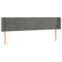 Cabecero con LED de terciopelo gris claro 203x16x78/88 cm de vidaXL, Cabeceros y pies de cama - Ref: Foro24-3123540, Precio: ...