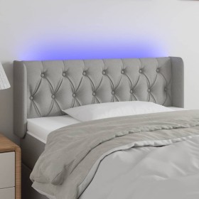 Cabecero con LED de tela gris claro 93x16x78/88 cm de vidaXL, Cabeceros y pies de cama - Ref: Foro24-3123554, Precio: 59,98 €...