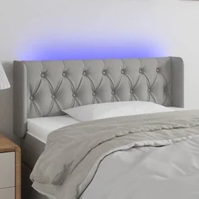 Light gray fabric headboard with LED 93x16x78/88 cm by vidaXL, Headboards and footboards - Ref: Foro24-3123554, Price: 61,94 ...