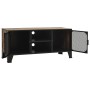 Mueble de TV metal y MDF marrón rústico 105x36x47 cm en Muebles TV | Comprar online en Foru.es
