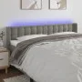 Light gray velvet headboard with LED 183x16x78/88 cm by vidaXL, Headboards and footboards - Ref: Foro24-3123730, Price: 77,28...
