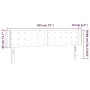 Hellgraues Samtkopfteil mit LED 183x16x78/88 cm von vidaXL, Kopf- und Fußteile - Ref: Foro24-3123730, Preis: 77,28 €, Rabatt: %