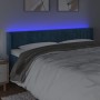 Cabecero con LED de terciopelo azul oscuro 203x16x78/88 cm de vidaXL, Cabeceros y pies de cama - Ref: Foro24-3123544, Precio:...