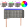 Cabecero con LED de terciopelo gris claro 83x16x78/88 cm de vidaXL, Cabeceros y pies de cama - Ref: Foro24-3123700, Precio: 4...
