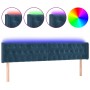 Cabecero con LED de terciopelo azul oscuro 183x16x78/88 cm de vidaXL, Cabeceros y pies de cama - Ref: Foro24-3123636, Precio:...