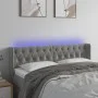 Hellgraues Samtkopfteil mit LED 163x16x78/88 cm von vidaXL, Kopf- und Fußteile - Ref: Foro24-3123626, Preis: 88,22 €, Rabatt: %