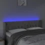 Hellgraues Samtkopfteil mit LED 163x16x78/88 cm von vidaXL, Kopf- und Fußteile - Ref: Foro24-3123626, Preis: 88,22 €, Rabatt: %