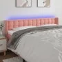 Pink velvet headboard with LED 183x16x78/88 cm by vidaXL, Headboards and footboards - Ref: Foro24-3123735, Price: 89,48 €, Di...