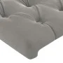 Hellgraues Samtkopfteil mit LED 163x16x78/88 cm von vidaXL, Kopf- und Fußteile - Ref: Foro24-3123626, Preis: 88,22 €, Rabatt: %
